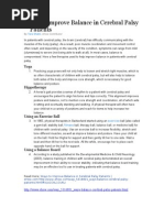 Download Ways to Improve Balance in Cerebral Palsy Patients by SakthiVel Ramu SN47633084 doc pdf