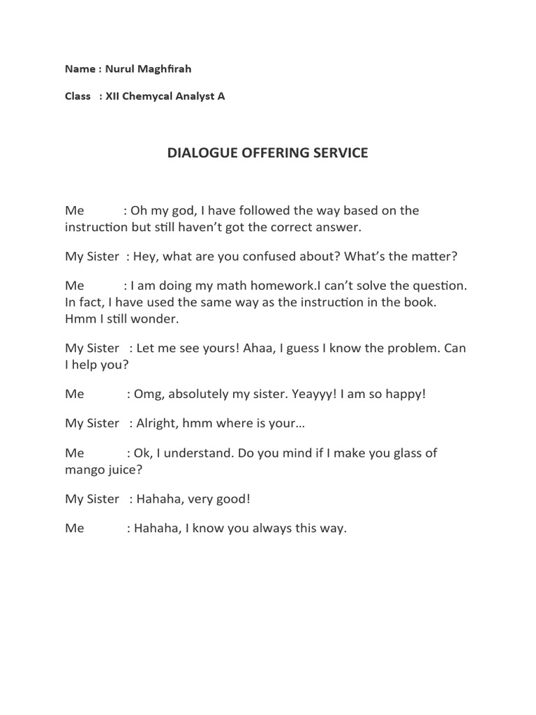 Math Homework Help Dialogue | PDF | Self-Improvement | Wellness