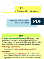 IDH Indice de Desarrollo Humano
