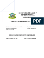 Certificado de Sanidad