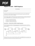 Digital Circuits - Shift Registers: Serial in Serial Out (SISO) Shift Register