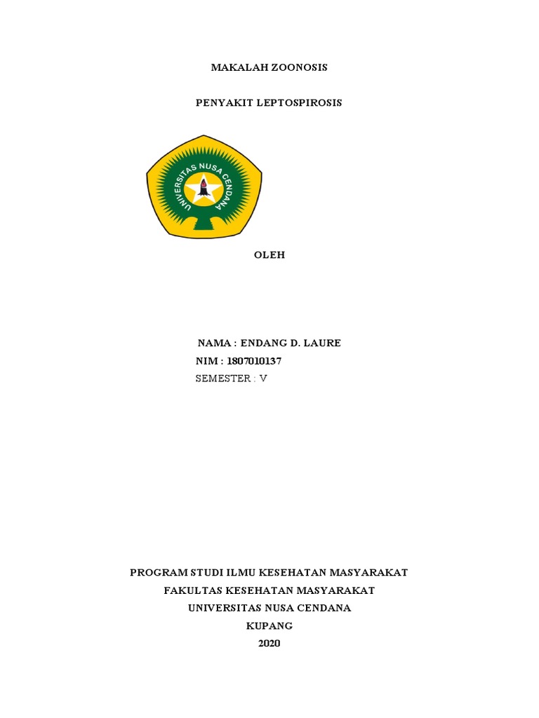 Zoonosis. Leptospirosis PDF
