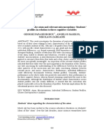 Understanding The Atom and Relevant Misconceptions: Students' Profiles in Relation To Three Cognitive Variables