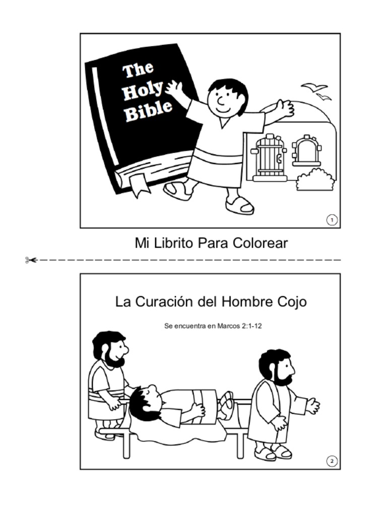 La Curación del Hombre Cojo_librito para colorear