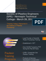Society of Plastics Engineers (SPE) - Hennepin Technical College - March 29, 2016