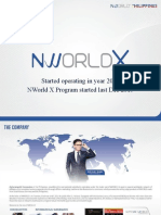 Started Operating in Year 2016 Nworld X Program Started Last Dec 2019