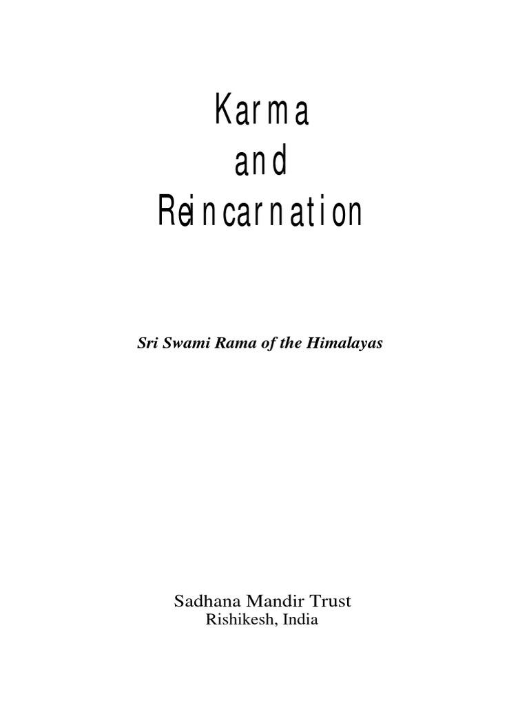 Karma and Reincarnation Swami Rama | PDF | Karma | Soul