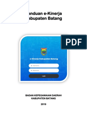 E-kinerja kabupaten batang