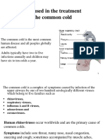 Drugs Used in The Treatment of The Common Cold