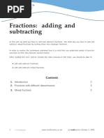 Fractions: Adding and Subtracting: 1. 2 2. Fractions With Different Denominators 3 3. Mixed Fractions 5