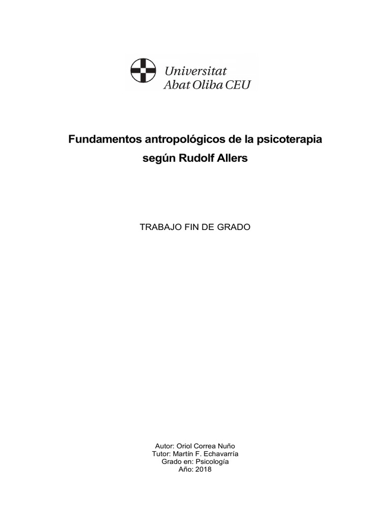Rudolf Allers Fundamentos Antropologicos Psicoterapia Download Free