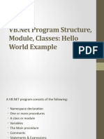 Module, Classes: Hello World Example