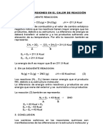 Interconversiones PDF en El Calor de Reacción