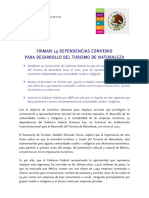 Convenio Colaboración Turismo de Naturaleza PDF