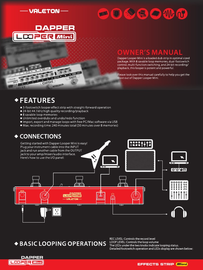 Valeton Dapper Looper Manual | PDF