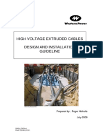High Voltage Extruded Cables Design and Installation Guideline