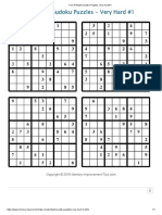 Free Printable Sudoku Puzzles, Very Hard #1