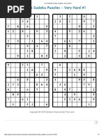 Free Printable Sudoku Puzzles, Very Hard #1 PDF