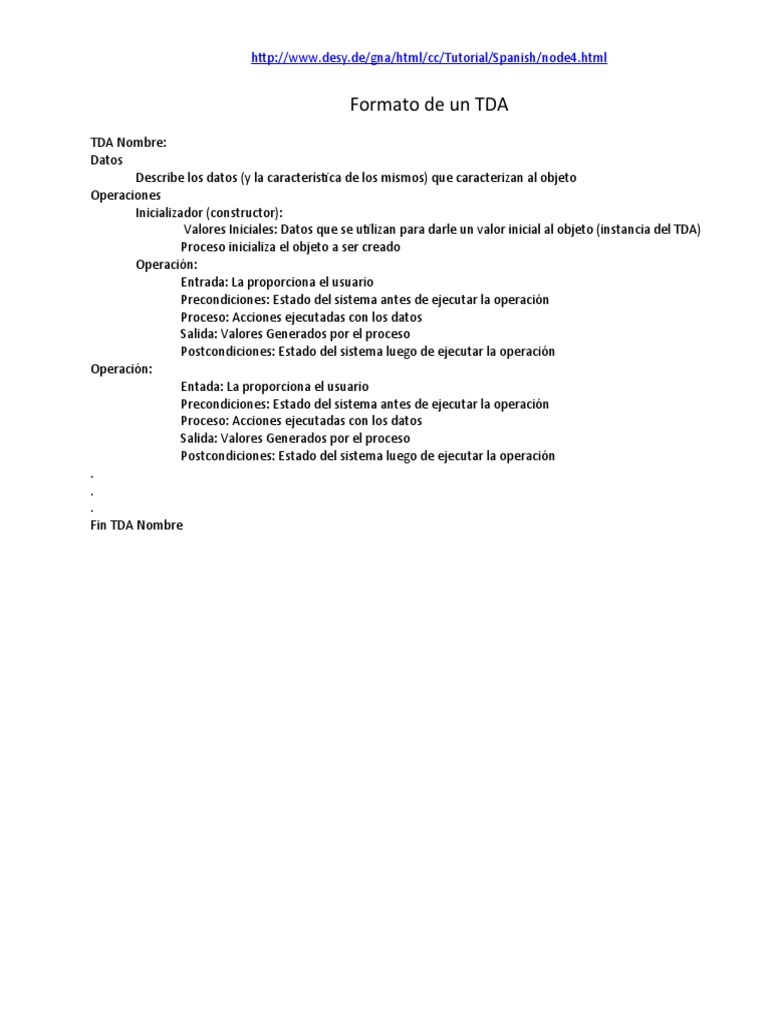 Ejemplos de TDA en Programación | PDF | Informática | Programación de ...