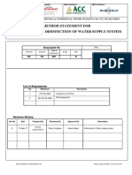 Method Statement For Chlorination & Disinfection of Water Supply System