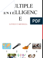 Multiple Intelligenc E: Lovely P. Mendoza