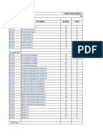 Subject Code Description: First Year