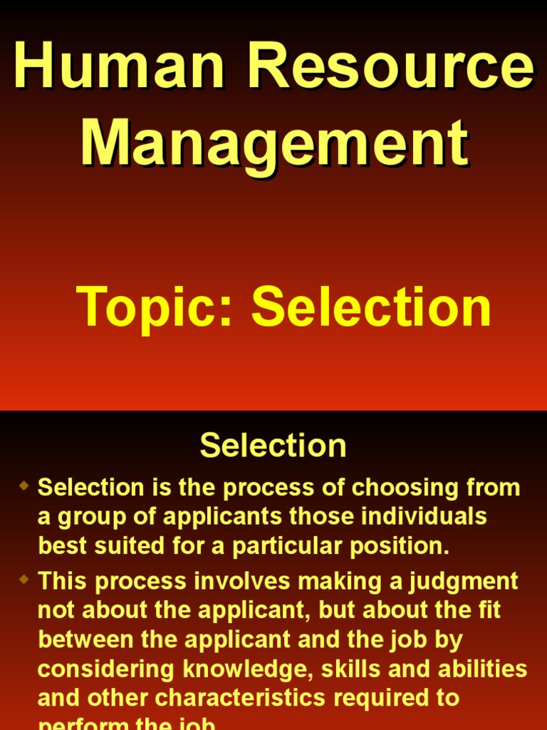 Effective Steps in Employee Selection | PDF | Interview | Background Check