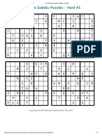 Free Printable Sudoku Puzzles, Hard #3