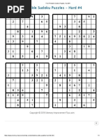 Free Printable Sudoku Puzzles, Hard #4 PDF