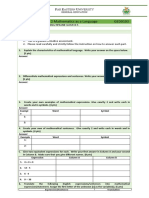 FA 3 - Quiz On Module 2 (Math As A Language)