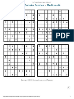 Free Printable Sudoku Puzzles, Medium #4