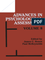 (Advances in Psychological Assessment 8) Robert J. Sternberg (Auth.), James C. Rosen, Paul McReynolds (Eds.) - Advances in Psychological Assessment-Springer US (1992) PDF