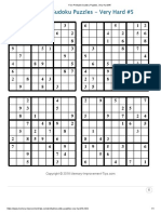 Free Printable Sudoku Puzzles, Very Hard #5