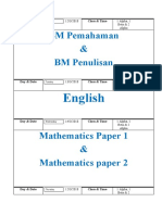 BM Pemahaman & BM Penulisan: English