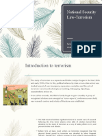 Presentation On Terrorism - Assignment 1