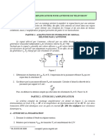 Analyse D'Un Amplificateur Pour Antenne de Television: 5V Et La Température de Fonctionnement Est de 25 °C. Les Deux