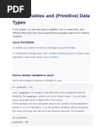 Java Data Types