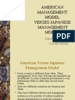 American Management Model Verses Japanese Management Model