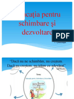 Educaţia Pentru Schimbare Şi Dezvoltare