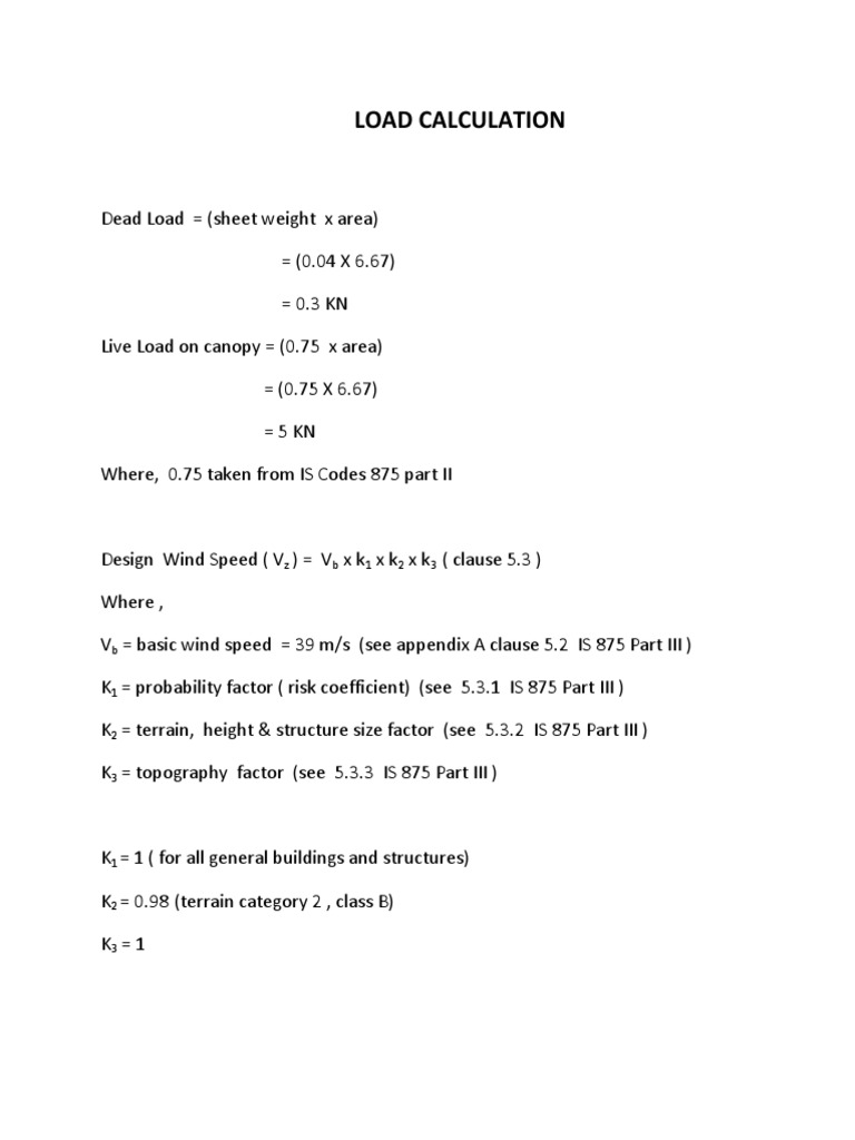 Load Calculation