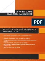 Chap 8 Planning of An Effective Classroom Management