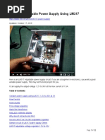 Variable Power Supply Using LM317