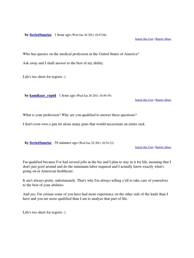 Questions on U.S. Medical Professions | PDF | Emergency Medical ...