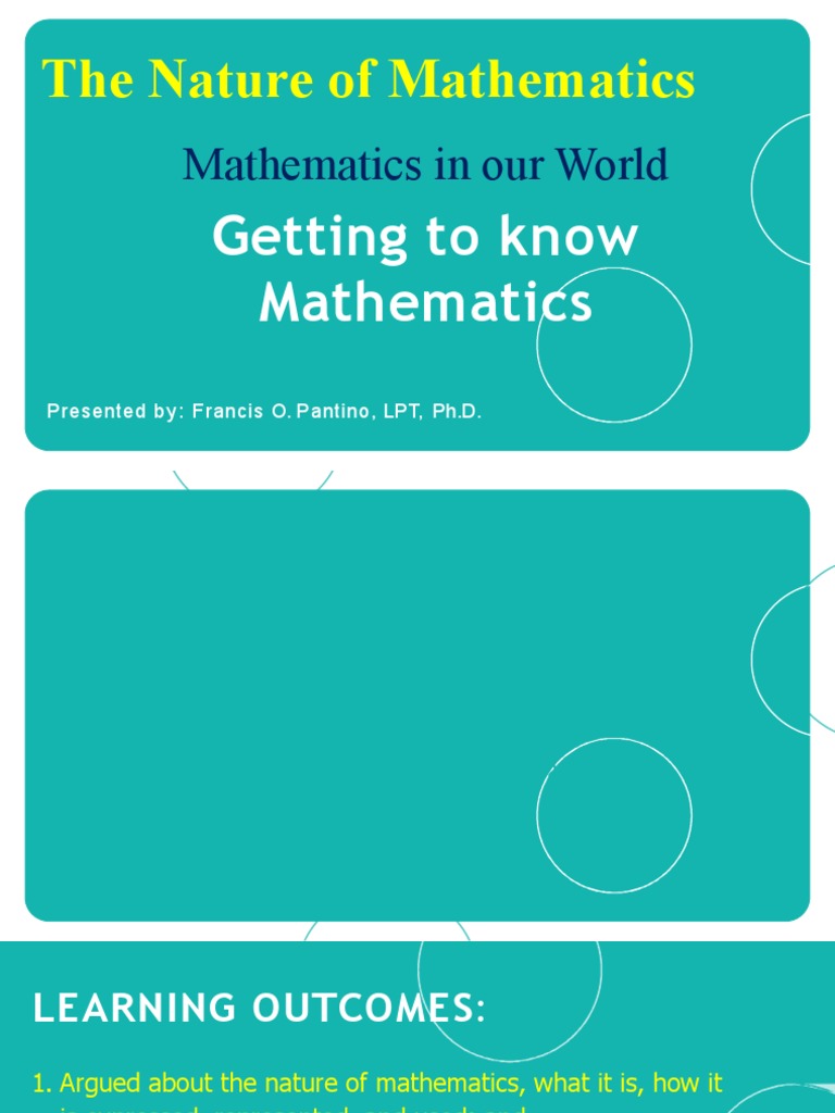 The Nature of Mathematics: Mathematics in Our World | PDF | Numbers |  Complex Number