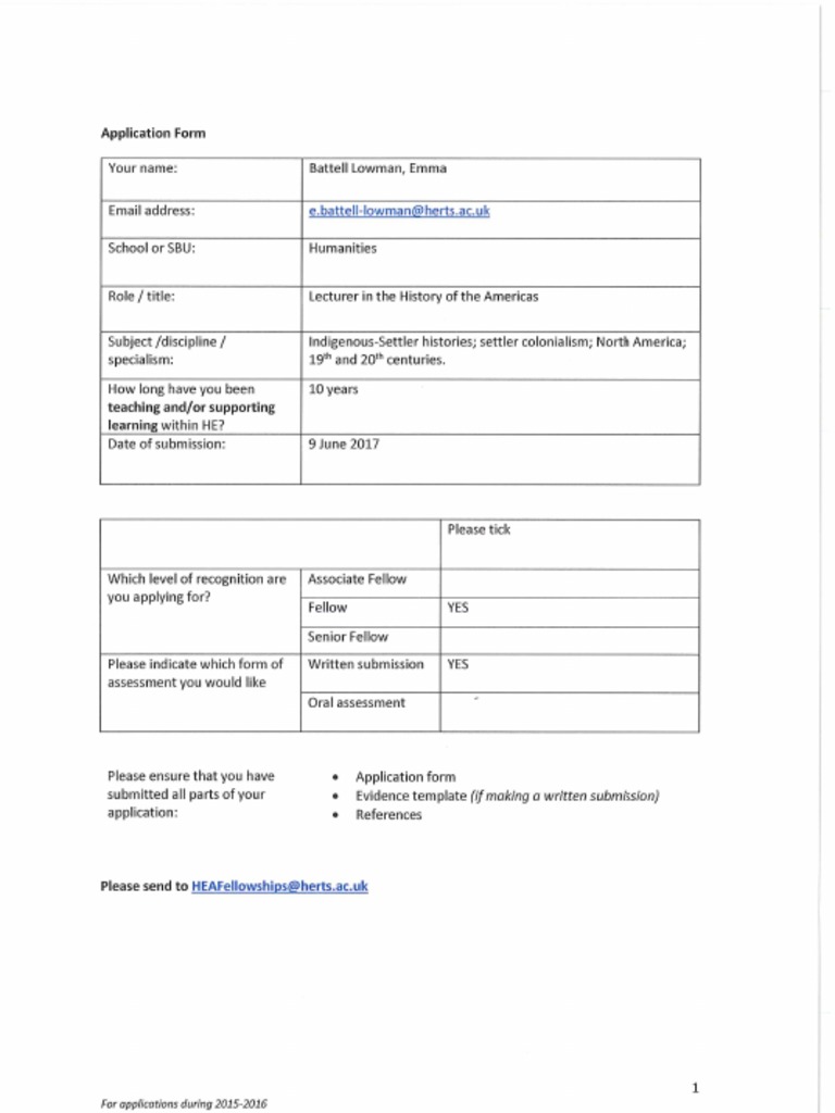 Sample FHEA Submission PDF | PDF