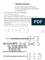 Determinant and Other