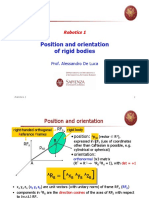 Position and Orientation of Rigid Bodies: Robotics 1