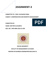 Assignment-3: Submitted To: Prof. DR - Rajesh Sikka Subject: Compensation and Benefits Management