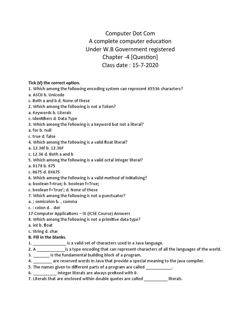 An Analysis of Computer Programming Concepts | PDF | Integer (Computer ...