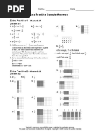 Extra Practice Sample Answers